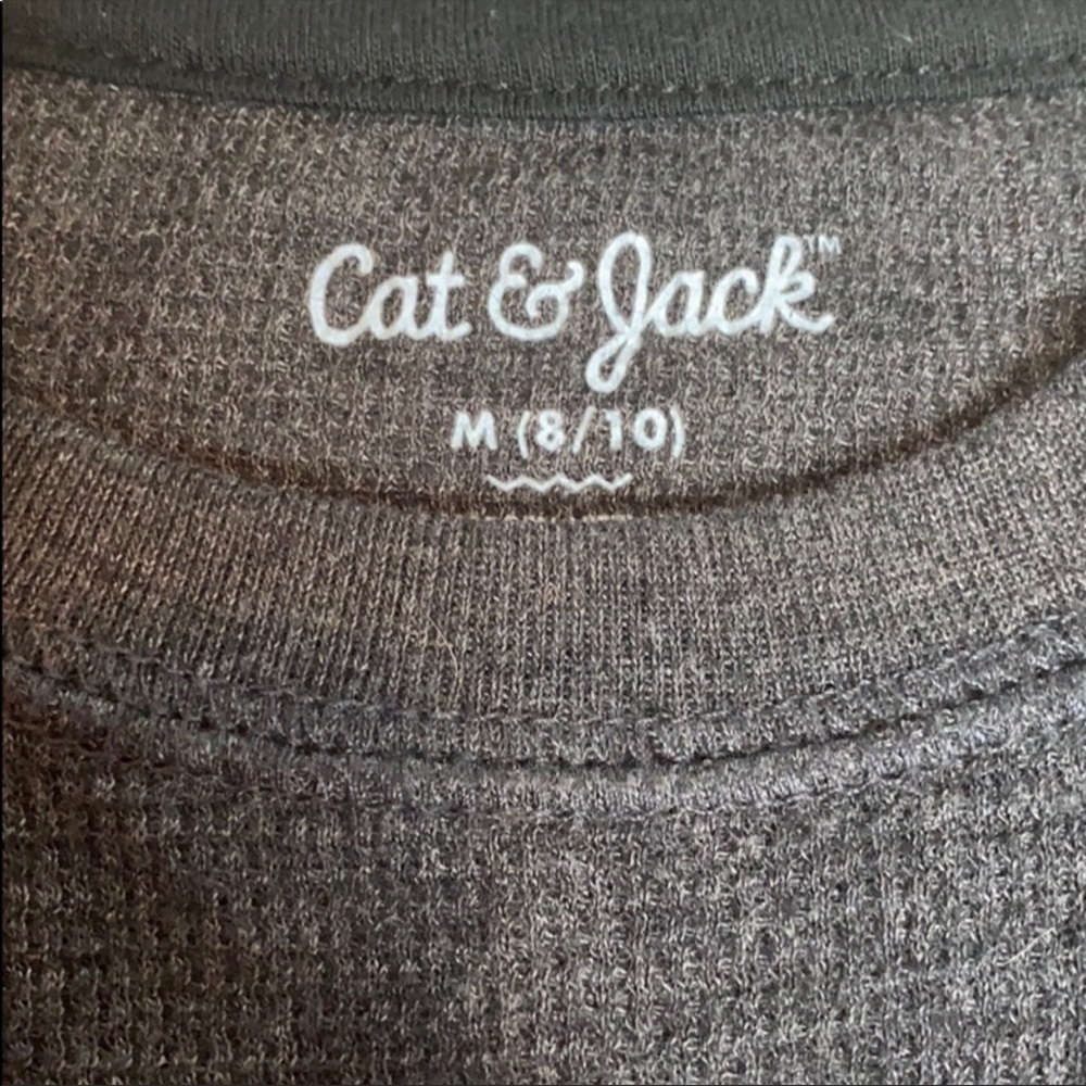 Cat & Jack Grey Thermal Tee Snowboard Design - Picture 2 of 4